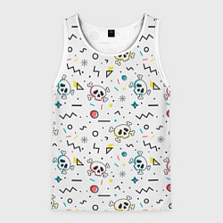 Мужская майка без рукавов Паттерн с черепами и геометрическими фигурами на Х