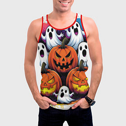 Майка-безрукавка мужская Happy Halloween 25, цвет: 3D-красный — фото 2