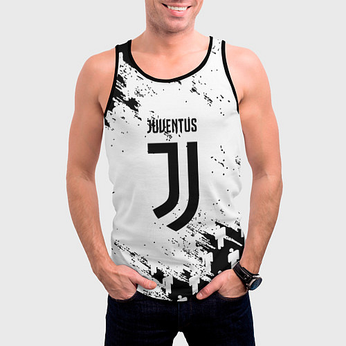 Мужская майка без рукавов Juventus люди спорт / 3D-Черный – фото 3