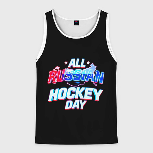 Мужская майка без рукавов Hockey day / 3D-Белый – фото 1