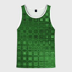 Мужская майка без рукавов Текстура изумрудное мерцание
