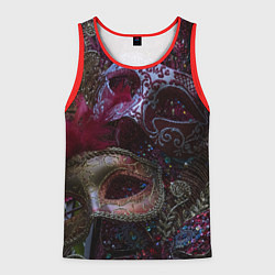Майка-безрукавка мужская Театральные маски, цвет: 3D-красный