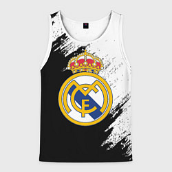 Мужская майка без рукавов Real Madrid текстура штрихи