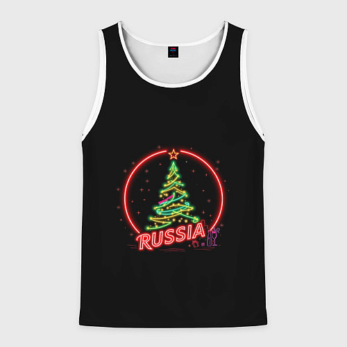 Мужская майка без рукавов New year / 3D-Белый – фото 1