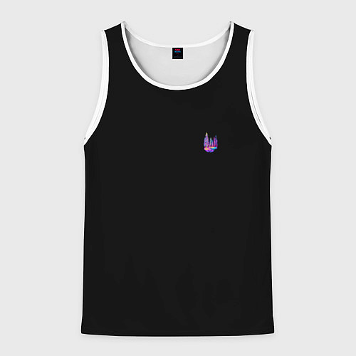 Мужская майка без рукавов Neon forest / 3D-Белый – фото 1