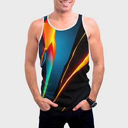 Майка-безрукавка мужская Multicoloured neon, цвет: 3D-белый — фото 2