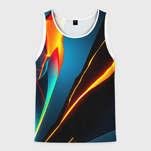 Мужская майка без рукавов Multicoloured neon / 3D-Белый – фото 1