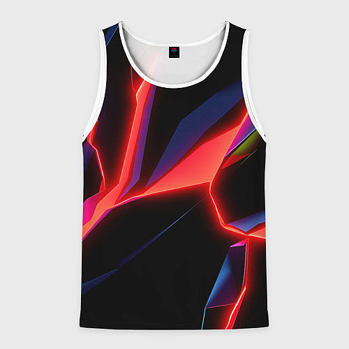Мужская майка без рукавов Neon red / 3D-Белый – фото 1