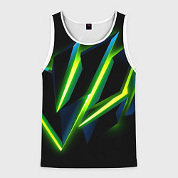 Майка-безрукавка мужская Geometric neon, цвет: 3D-белый