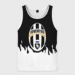 Майка-безрукавка мужская Juventus белый огонь, цвет: 3D-белый