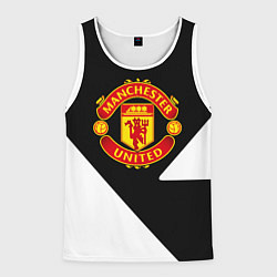 Майка-безрукавка мужская Манчестер Юнайтед полосы, цвет: 3D-белый
