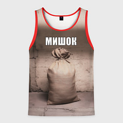 Майка-безрукавка мужская Мишок, цвет: 3D-красный