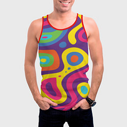 Майка-безрукавка мужская Abstract tac, цвет: 3D-красный — фото 2