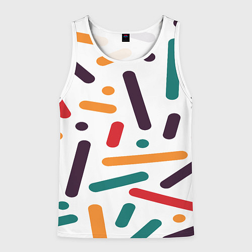 Мужская майка без рукавов Oval oil / 3D-Белый – фото 1