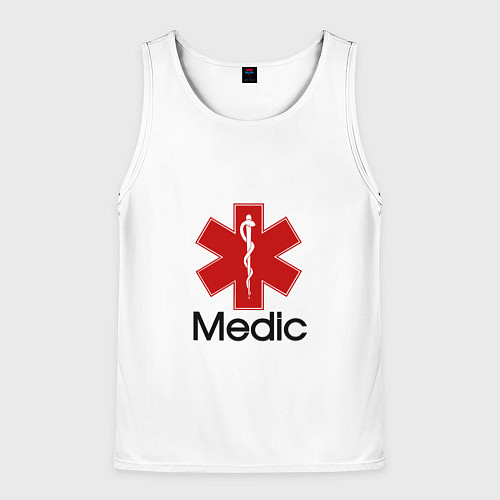 Мужская майка без рукавов Медик / 3D-Белый – фото 1