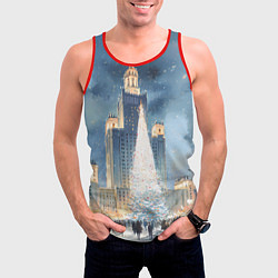 Майка-безрукавка мужская Новый год в Москве, цвет: 3D-красный — фото 2