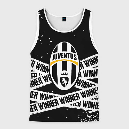 Мужская майка без рукавов Juventus подедитель краски / 3D-Белый – фото 1