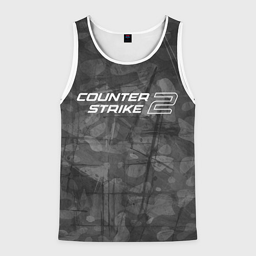 Мужская майка без рукавов Контр cтрайк два / 3D-Белый – фото 1