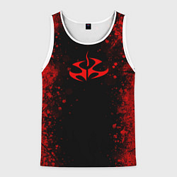 Мужская майка без рукавов Эмблема hitman на черном фоне