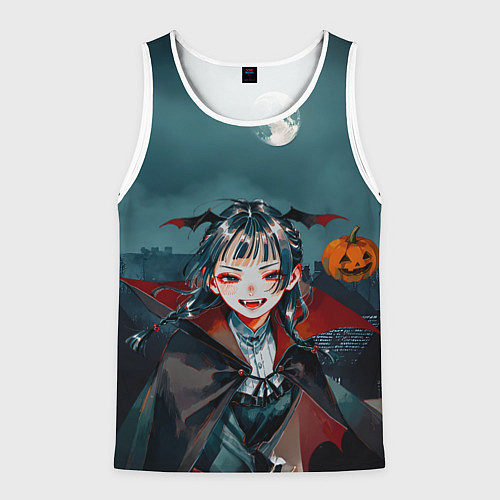 Мужская майка без рукавов Вампирша МаоМао - Монолог Фармацевта аниме Хэллоуи / 3D-Белый – фото 1