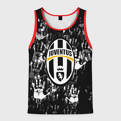 Мужская майка без рукавов Ювентус текстура руки краски