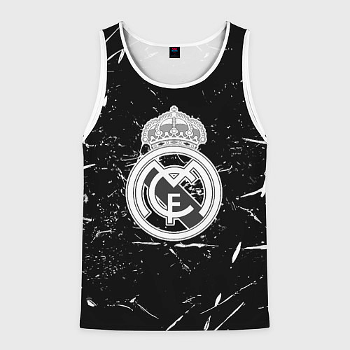 Мужская майка без рукавов Ювентус краски штрихи / 3D-Белый – фото 1