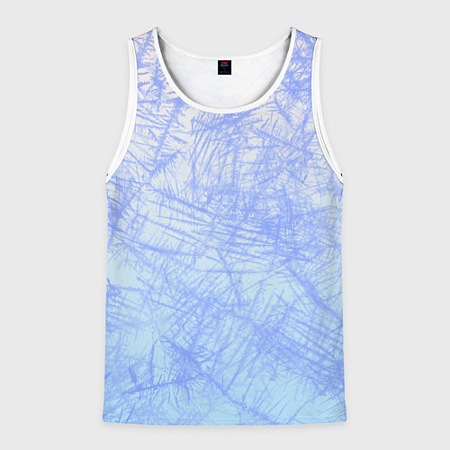 Мужская майка без рукавов В инее / 3D-Белый – фото 1