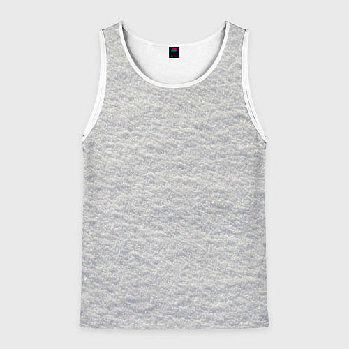 Мужская майка без рукавов Снег сугробы / 3D-Белый – фото 1