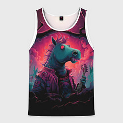 Мужская майка без рукавов Лошадь рок стиль