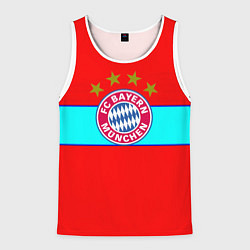 Майка-безрукавка мужская Бавария Мюнхен полосы линии, цвет: 3D-белый