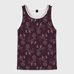 Мужская майка без рукавов Simple roses