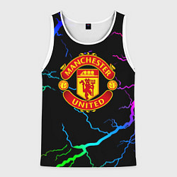 Мужская майка без рукавов Манчестер Юнайтед неоновые молнии