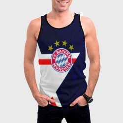 Майка-безрукавка мужская Бавария звезды геометрия, цвет: 3D-черный — фото 2