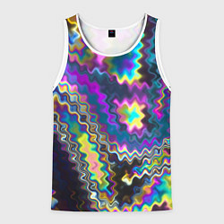 Майка-безрукавка мужская Абстракция переливы, цвет: 3D-белый