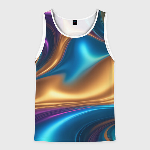 Мужская майка без рукавов Сплавы разноцветные / 3D-Белый – фото 1