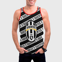 Майка-безрукавка мужская Ювентус полосы линии спорт, цвет: 3D-красный — фото 2