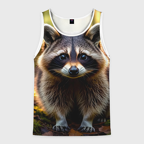 Мужская майка без рукавов Полоскун / 3D-Белый – фото 1