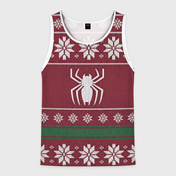 Мужская майка без рукавов Рождественский свитер Человека паука