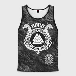 Майка-безрукавка мужская Символ валькнут, цвет: 3D-черный