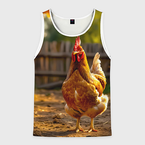 Мужская майка без рукавов Золотой хранитель двора / 3D-Белый – фото 1