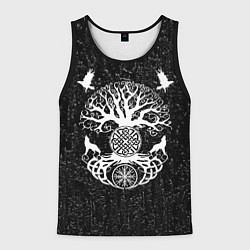 Мужская майка без рукавов Волки и вороны Одина и древо мира