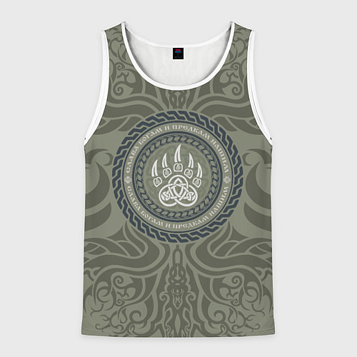 Мужская майка без рукавов Слава богам и предкам нашим / 3D-Белый – фото 1