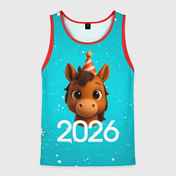 Мужская майка без рукавов Голова лошадки