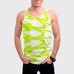 Майка-безрукавка мужская Color neon green, цвет: 3D-белый — фото 2