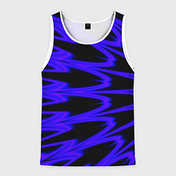 Майка-безрукавка мужская Color neon blue, цвет: 3D-белый