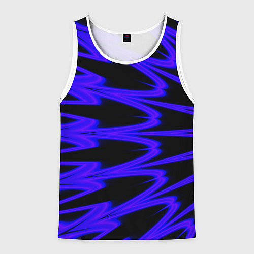 Мужская майка без рукавов Color neon blue / 3D-Белый – фото 1