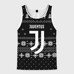 Мужская майка без рукавов Ювентус новый год текстура
