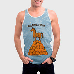 Майка-безрукавка мужская Год мандаринов 2026, цвет: 3D-белый — фото 2