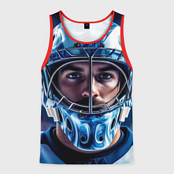 Майка-безрукавка мужская Взгляд вратаря, цвет: 3D-красный