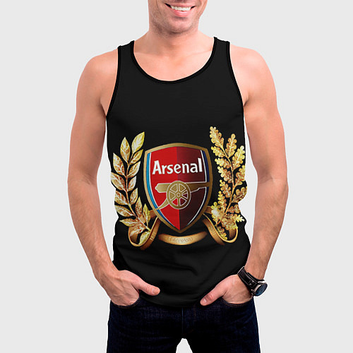 Мужская майка без рукавов Arsenal / 3D-Черный – фото 3